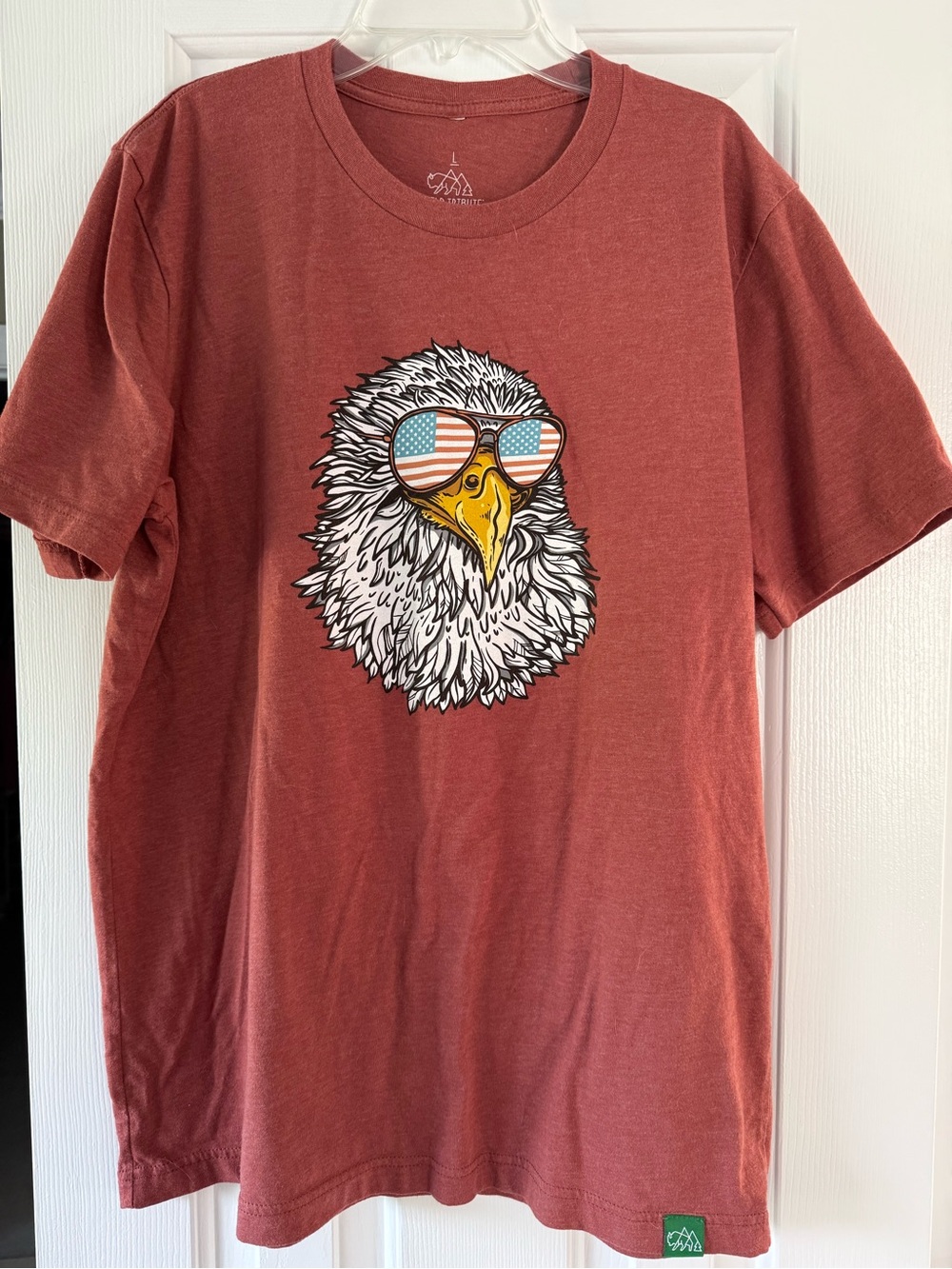 Wild Tribute Men's Short-Sleeve Eagle Graphic Tee - Rust